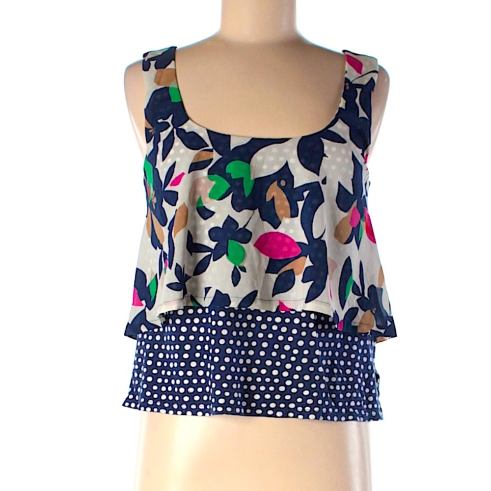 Anthro Meadow Rue sleeveless blouse